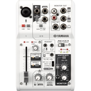 Yamaha AG03 3-Channel Mixer with USB Audio Interface