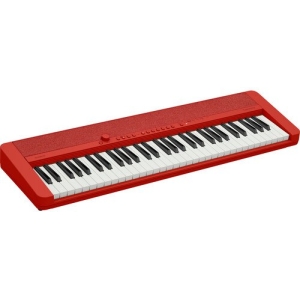 Casio CT-S1 61-Key Touch-Sensitive Portable Keyboard with Power Adapter - Red