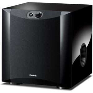 Yamaha NS-SW200 Subwoofer, Piano Black, 130W, 20 cm Driver, Advanced YSTII, Twisted Flare Port