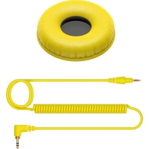 Pioneer DJ HC-CP08-Y Yellow Cable and Earpads for HDJ-CUE1 Headphones