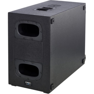 QSC KS212C 3600W Active Cardioid Subwoofer with Dual 12-Inch Woofers and Speaker Pole