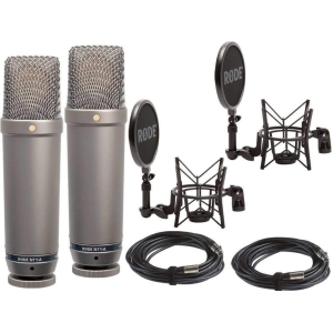 Rode NT1-A Studio Microphone Pair of 1" Cardioid Condenser Microphones
