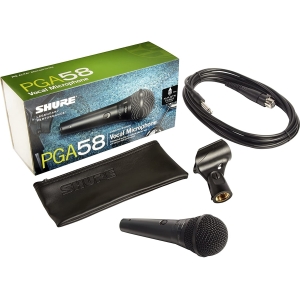 Shure PGA58-QTR Cardioid Dynamic Vocal Microphone with On-Off Switch