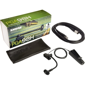 Shure PGA98H Microphone with 15ft XLR Cable and Horn Clamp